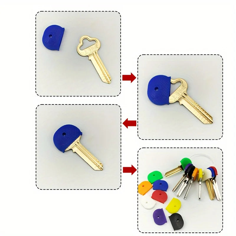 5/10pcs Elastic Durable Colorful Cover Set, Easy to Identify and Enhance Traction Protective Cover to Light Up Your Keys
