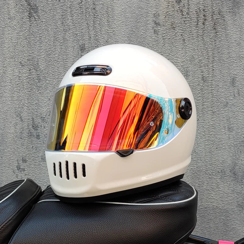 2025 Latest Motorcycle Full Face Retro Helmet for Men and Women Cruise Motorcycle Cafe Full Face Helmet ORZ-811