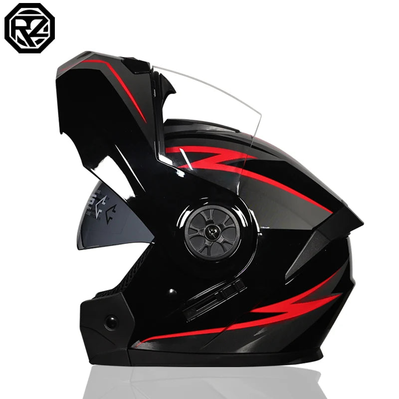 Personalised Dual Lens Flip Up Helmets Motocross Racing Modular Cascos Para Moto Men Women Fashion Full Face Motorcycle Helmet