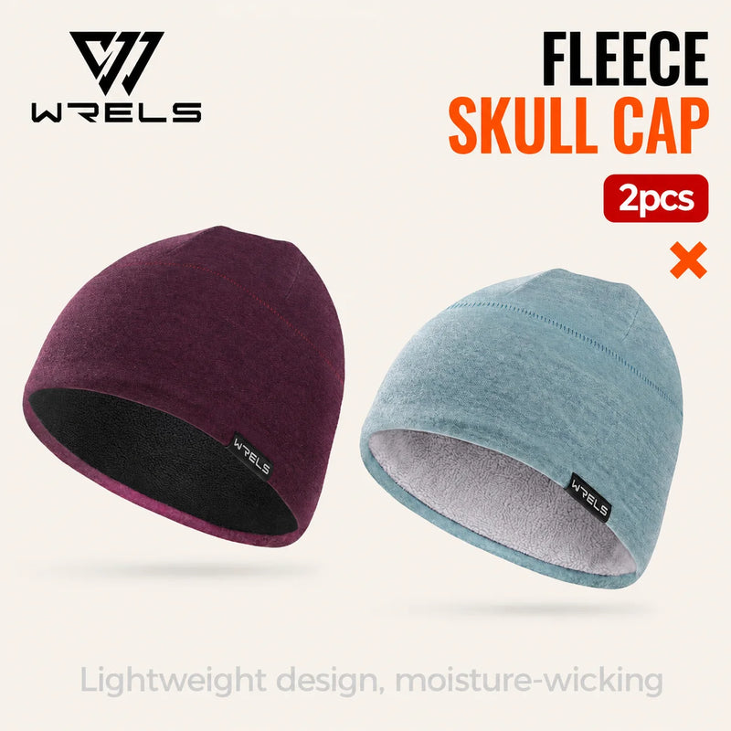 WRELS Running Beanie Windproof Warm Hat Fleece Lined Stretch Elastic Anti Cold Skiing Winter Outdoor Men Women Thermal Skull Cap