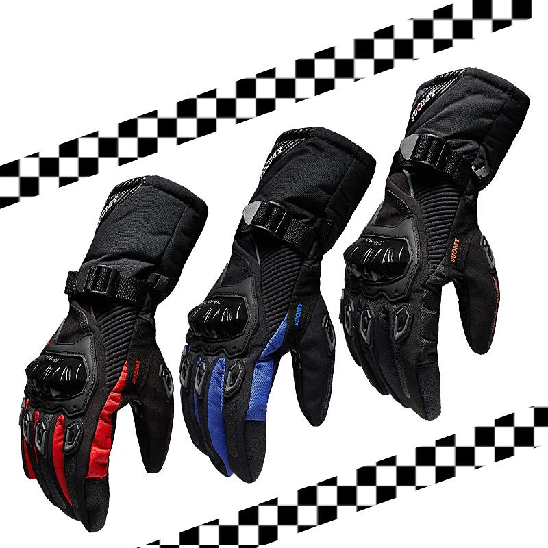 SUOMY Motorcycle Gloves Men 100% Waterproof Windproof Winter Moto Gloves Touch Screen Gant Moto Guantes Motorbike Riding Gloves