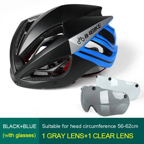 INBIKE Light Bicycle Helmet Safe Hat For Men Women Ultralight MTB Bike Helmet with Taillight Sport Riding Cycling Helmet IH19301