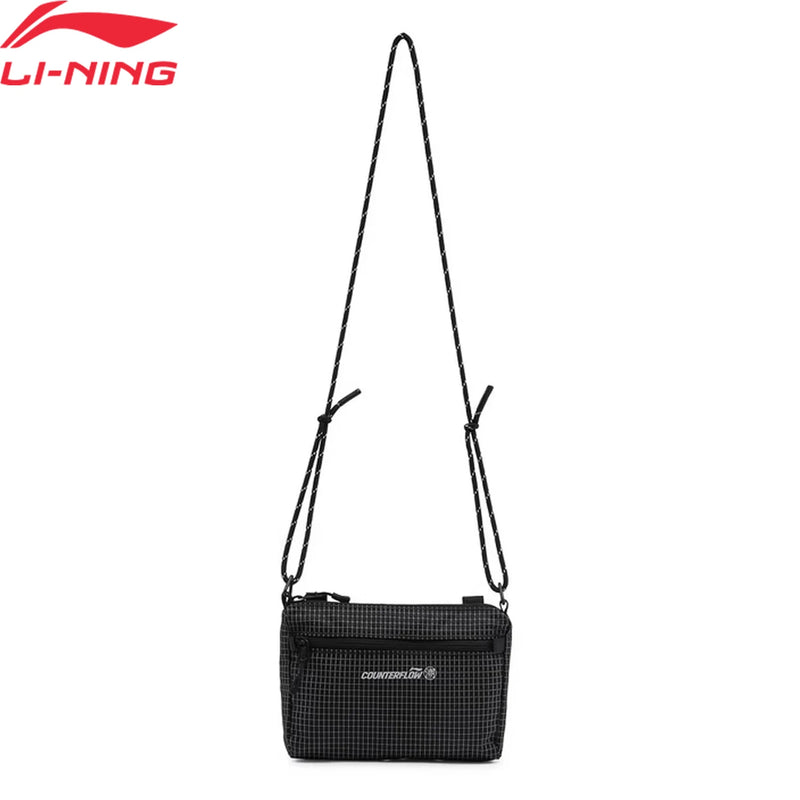 កាបូបស្ពាយ Li-Ning Unisex COUNTERFLOW Light Outdoor ទម្ងន់ស្រាល ទំហំ 200*145*350mm ខ្សែអាចលៃតម្រូវបាន កាបូបកីឡា LiNing Leisure ABDW201