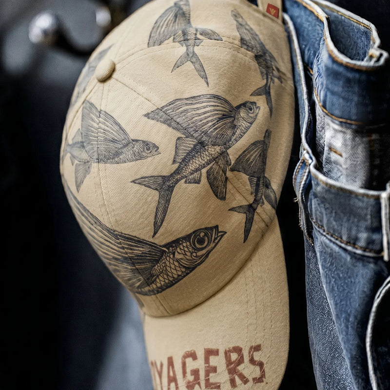 មួកបេស្បល Maden Trucker Snapback Mesh Big Head Men រចនាបែបអាមេរិក បោះពុម្ពលើមួក គែមកោង ការពារកម្តៅថ្ងៃ ការពារការនេសាទ