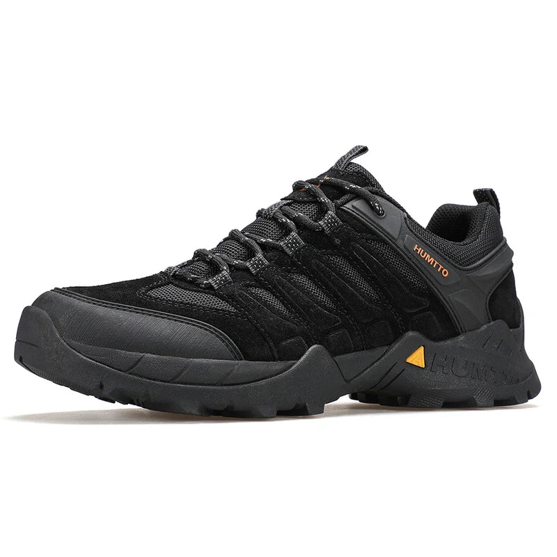 HUMTTO Non-slip Hiking Shoes Men Outdoor Men's Sports Shoes Leather Safety Walking Sneakers Man Breathable Trekking for Boots