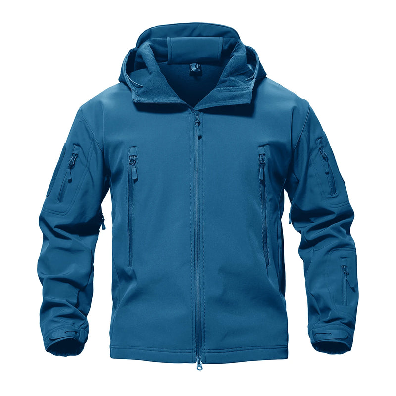 TACVASEN Solid Waterproof Fleece Lined Jacket Mens Jacket Softshell Outwear Coat Windbreaker Outdoor Warm Clothes with Pockets