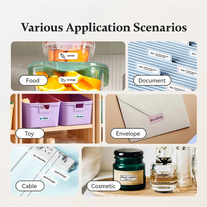 Niimbot Waterproof Anti-Oil Printing Label Paper Scratch-Resistant Tape Sticker for D11 D110 D101 H1S Mini Thermal Label Printer