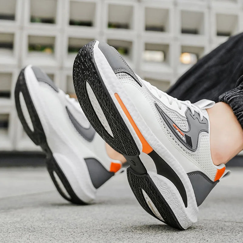 Men's sneakers four seasons mesh breathable soft sole non-slip comfort outdoor casual running shoes fashion student sports shoes