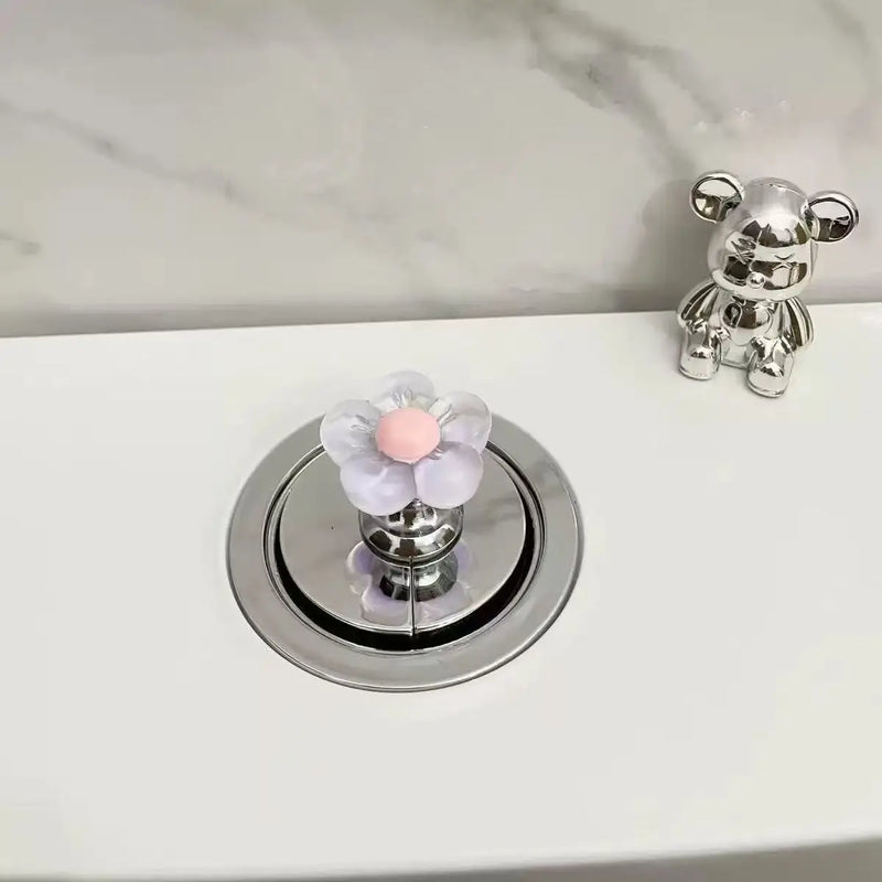 Cute Flower Toilet Press, Long Nail Nail Nail Art, Creative Bathroom Water Tank Flush Switch Button