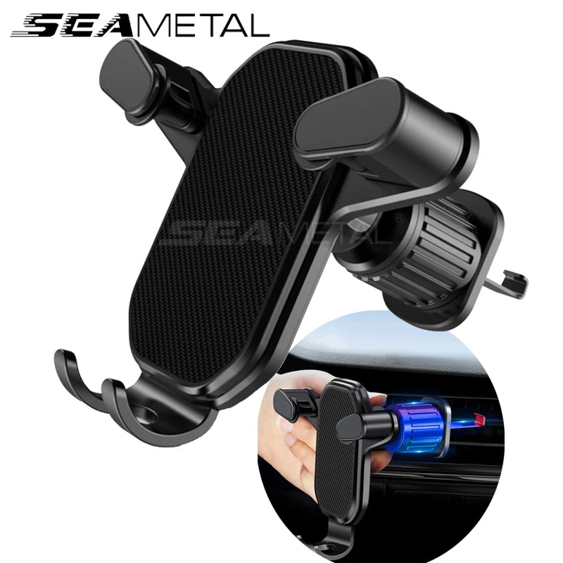 SEAMETAL Universal Car Phone Holder Gravity Air Vent Mount Mobile Phone Stand GPS Support in Car for Samsung Xiaomi Huawei