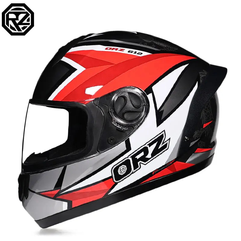 ORZ motorcycle helmet, men's and women's full helmets, winter motorcycle running helmets, couples, four seasons