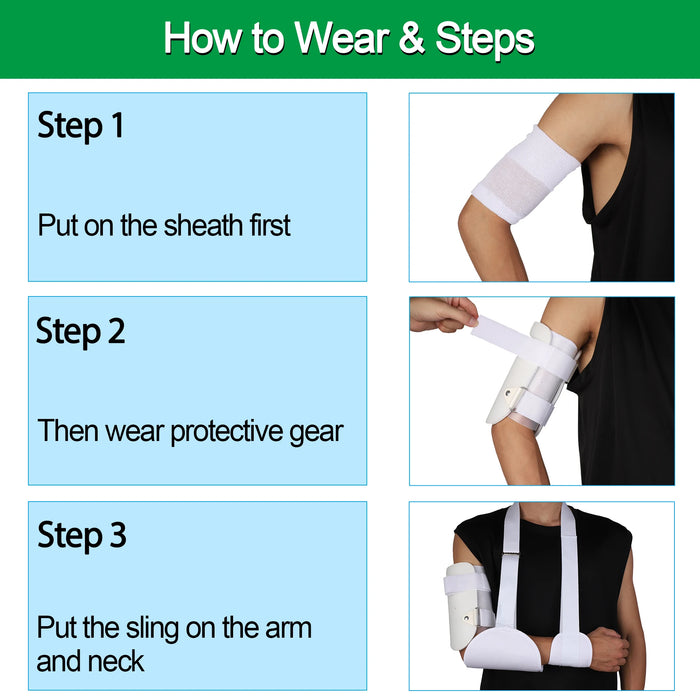 KOMZER Sarmiento Brace - Humeral Shaft Fracture Brace, Humerus Upper Arm Fracture Splint and Arm Sling Support for Men and Women