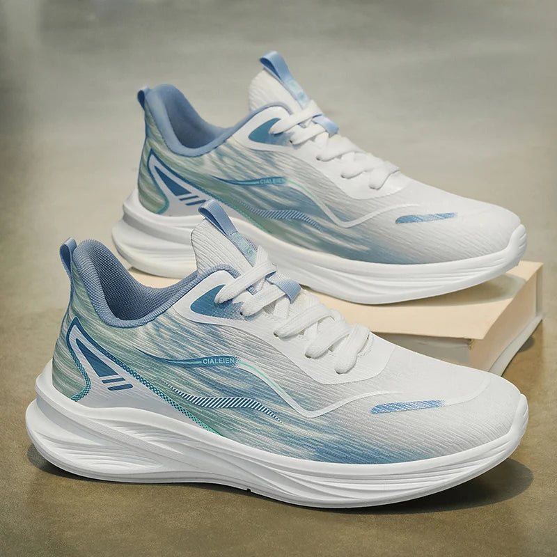 Men's breathable mesh sneakers summer soft-sole anti-slip casual running shoes fashion students lightweight speed sports shoes
