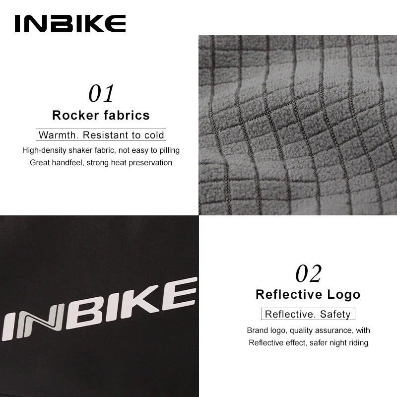 INBIKE Winter Cycling Pants Men Fleece Sport Reflective Trousers Keep Warm Thermal Bicycle Bike MTB Pants Running Clothing IN071