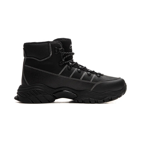 ស្បែកជើង Li-Ning Unisex LN CONQUEROR LITE របៀបរស់នៅ ស្បែកជើងរោមចៀមរដូវរងាក្តៅមធ្យម ស្បែកជើងធម្មតា ស្បែកជើងប៉ាតាឆ្លុះបញ្ចាំង AGCV393