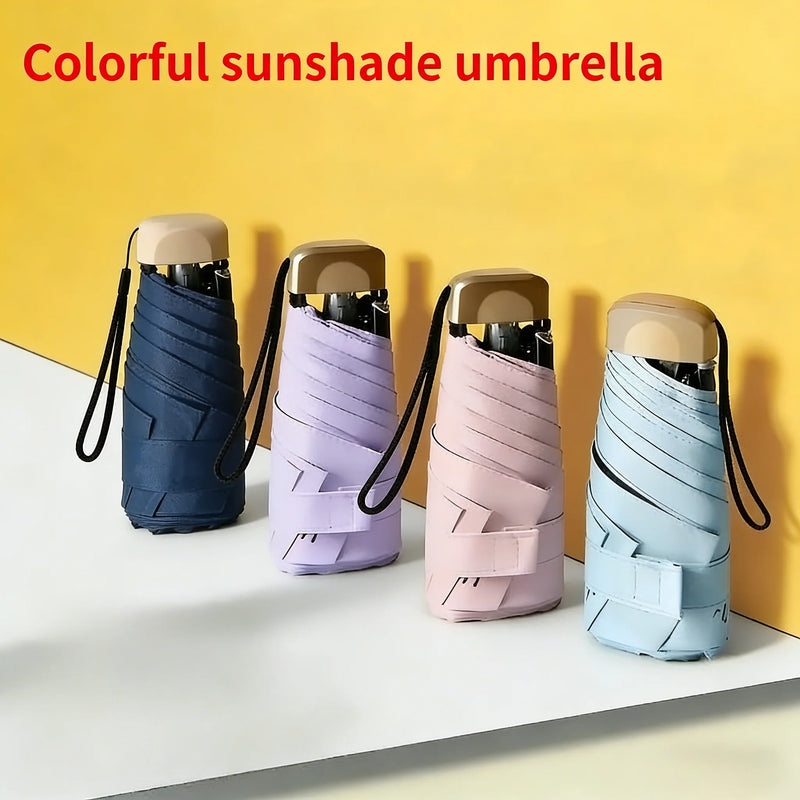 1pc 6 bones sunshane Umbrella Manual Opening And ClosingPerfect for Sun Protection And Portability for Commuting, Shopping