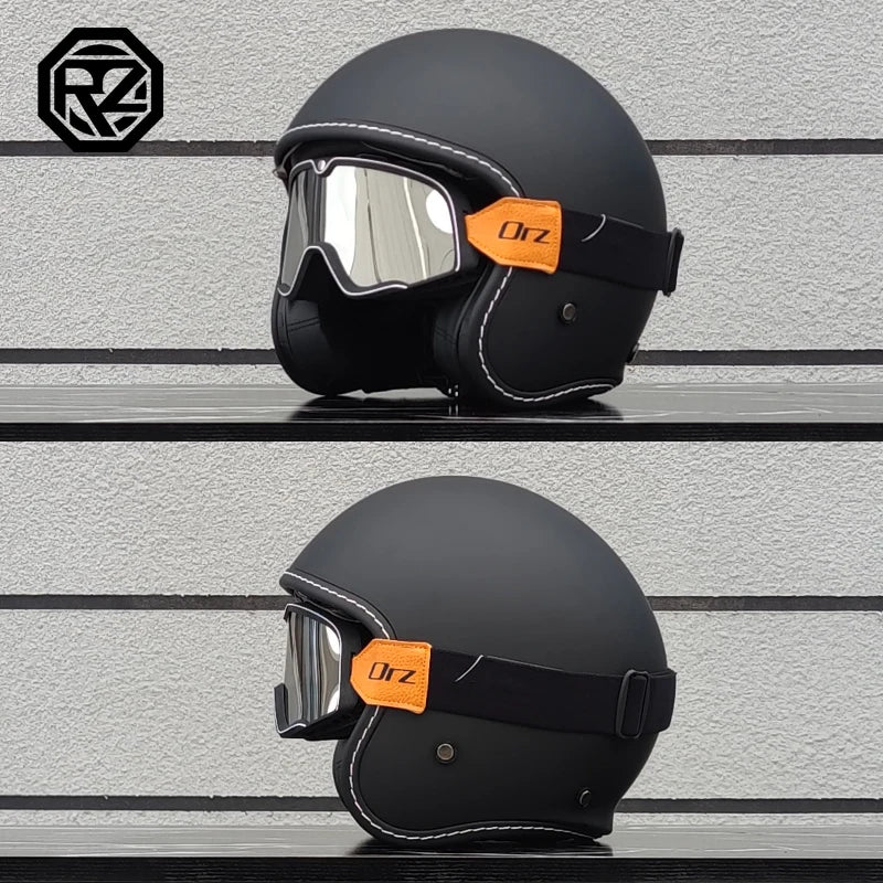 2025 High Quality Retro 3/4 Motorcycle Helmet Capacity de Moto Couple Half Helmet DOTcascos para Motos
