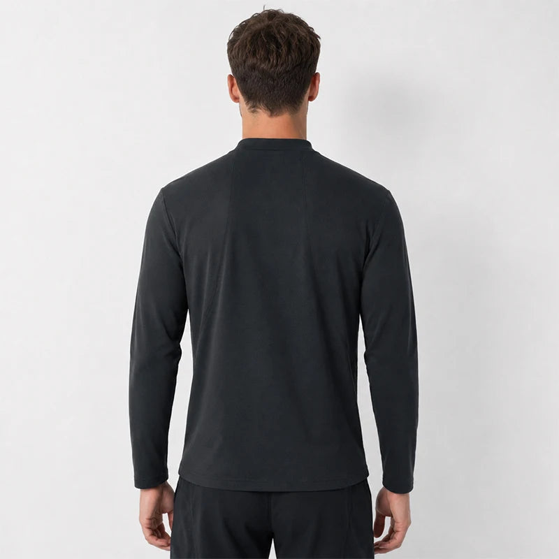 SBWL Fashion Winter/Autumn Men's High-Quality New Outdoor Sports Long-Sleeved T-Shirt Simple Style Warm Round Neck Tops