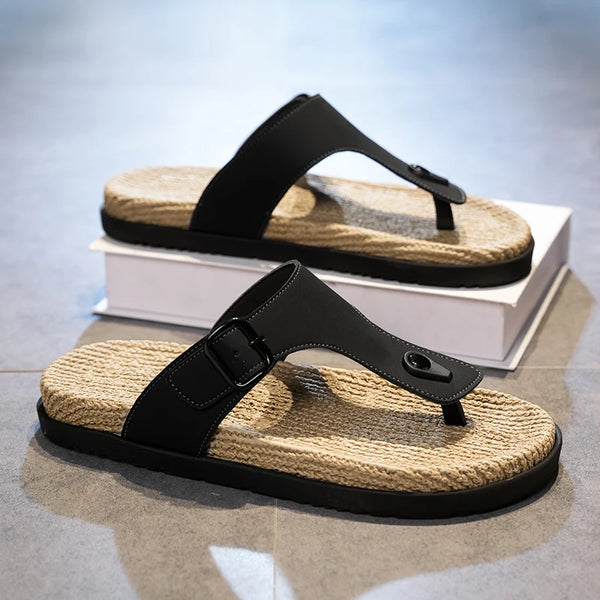 Flip-Flops Summer Breathable lightweight Comfort Anti-Slip Soft-Sole Men's Casual Slippers Quick Drying Walking Beach Slippers