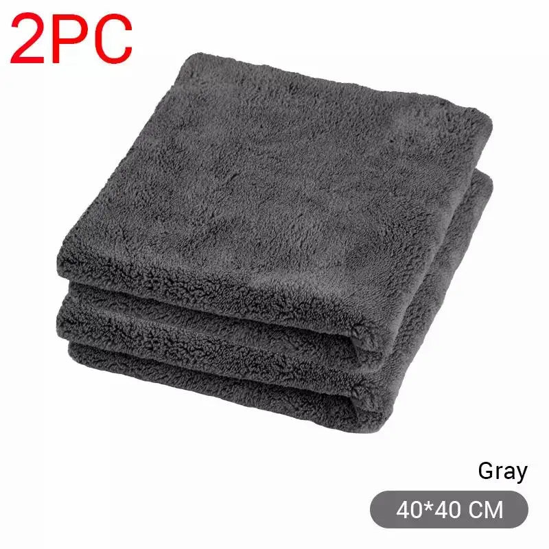 SEAMETAL 600GSM Car Thicken Cleaning Cloth Professional Cleaning Car Wiping Microfiber Towel Car Wash Rag 40x40cm 1/2/6/9 Packs