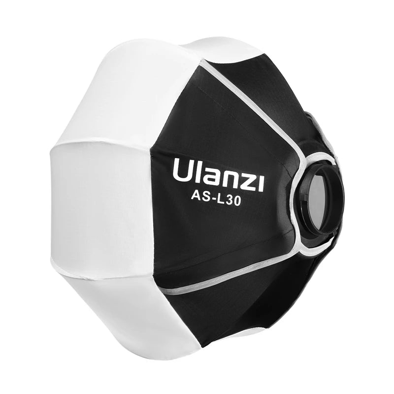 ឧបករណ៍បំពងសម្លេងចង្កៀង Ulanzi AS-L30 ទំហំ 30 សង់ទីម៉ែត្រ ប្រអប់ទន់ Mini Bowens Mount ឧបករណ៍បញ្ចេញពន្លឺរហ័សសម្រាប់ Ulanzi LT028 LT005 COB Light