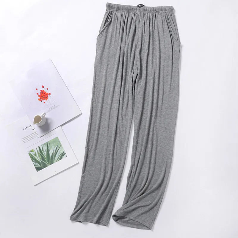 Spring Summer Men Sleepwear Pant Plus Size Sleep Bottoms Women Modal Cotton Nightwear Pajama Pants Lounge Home Wear Trousers