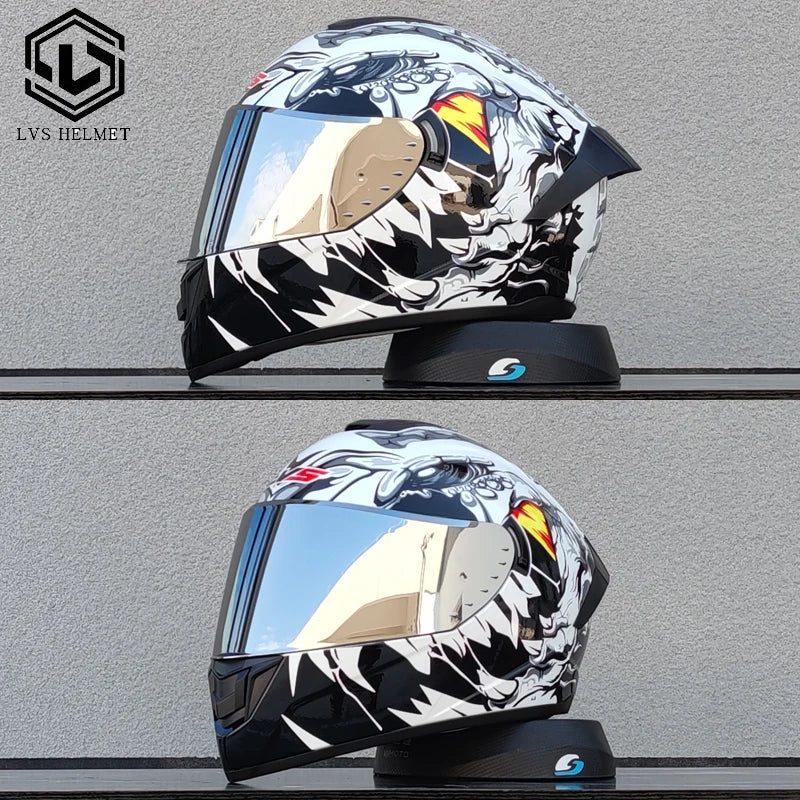 Motorcycle Helmets for Men and Women Wear Double Lens Locomotive Helmets Cascos Para Capacete Da Motocicleta