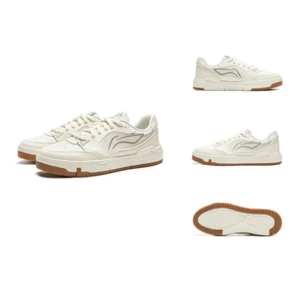 ស្បែកជើងស្គី Li-Ning សម្រាប់នារី COMMON 80S ខ្នើយពីរជាន់ ស្បែកជើងធម្មតា ស្បែកជើងទាន់សម័យ AGCW136