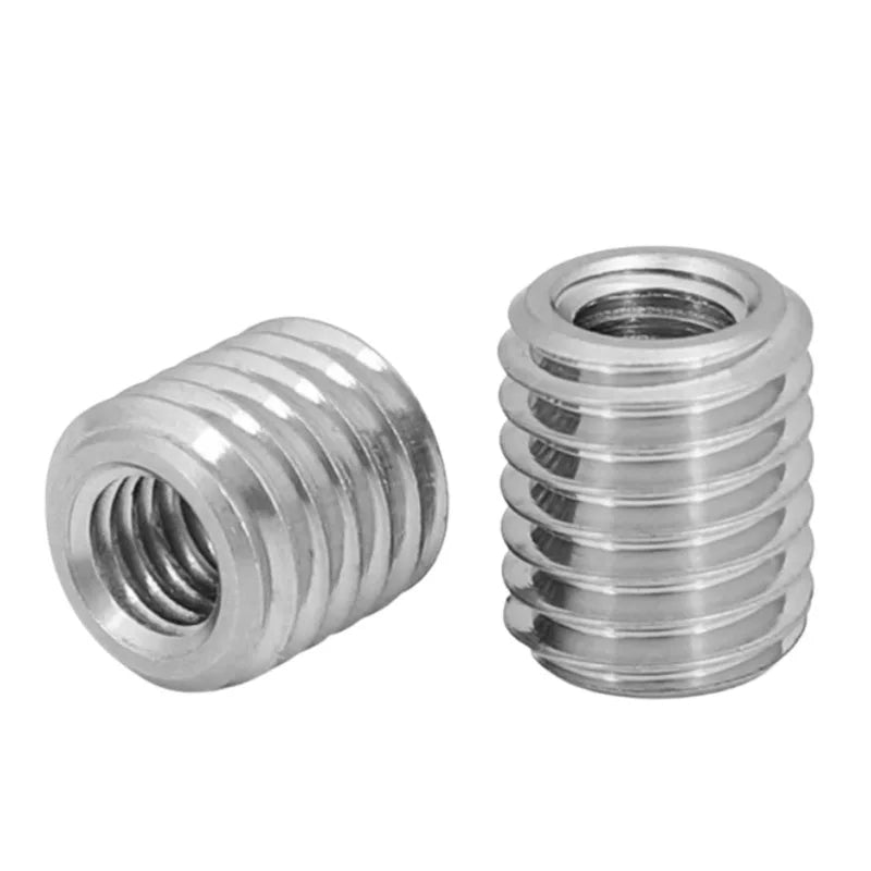 304 Stainless Steel Slotted Inside Outside Self tapping Thread Adapter Screw M2-M10 Wire Thread Insert Sleeve Conversion Nut