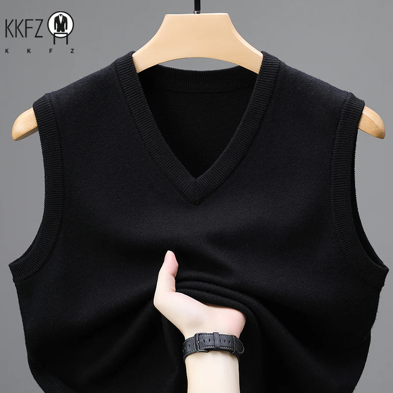 Men's 2026 Casual Sweater Vest Warm Comfortable Autumn Winter Fashion Outerwear - Fashionable Knitwear for Men
