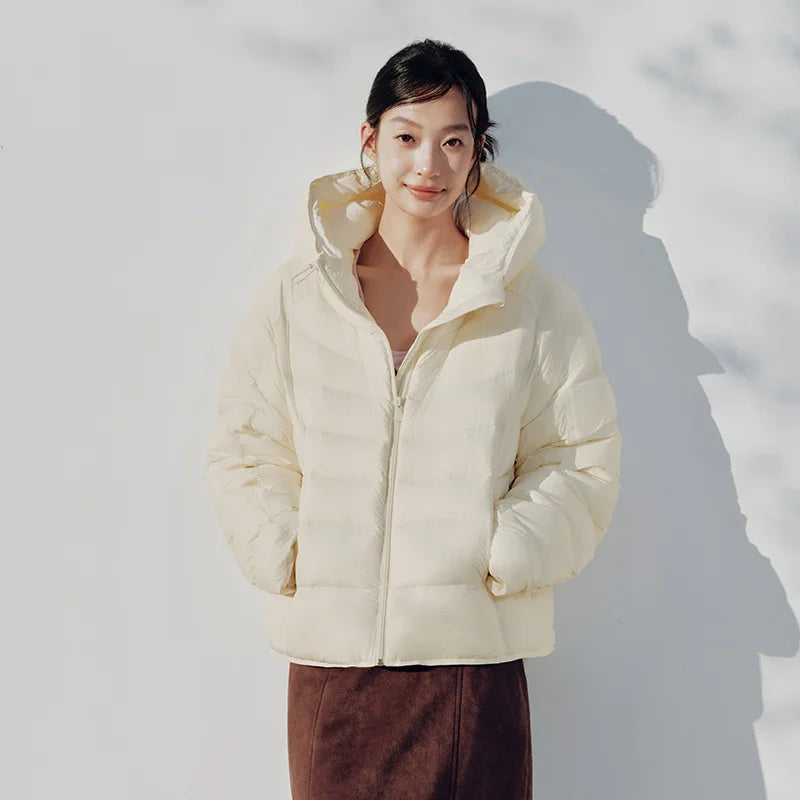 Semir Women Down Jacket 90 Percent Down Fill Water Repellent Loose Fit Hooded Versatile Quilted 2026 New Winter Daily Wear