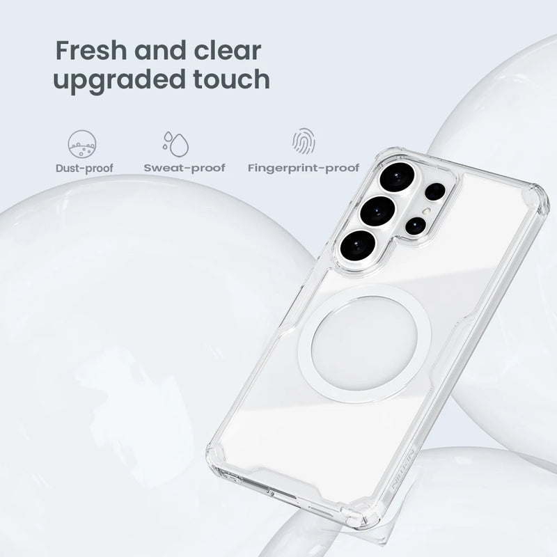NILLKIN For Samsung Galaxy S26 Ultra Magsafe Case Nature Pro Magnetic Cases Lens Protection Back Cover For Samsung S26 Ultra