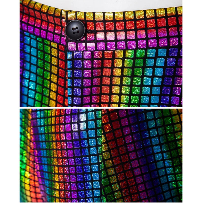 2026 New Men's Bright Green Plaid Suit Pants 2025 Spring Fashion Trousers Black Blue Silver Pantalones Hombre
