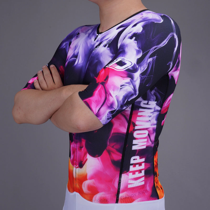 ឈុតជិះកង់ DAREVIE Pro Level Aura Cycling Skinsuit អ៊ីតាលី Elastic Interface® Pad Compression Slim Fit ស្ងួតរហ័ស មានខ្យល់ចេញចូលបានល្អ