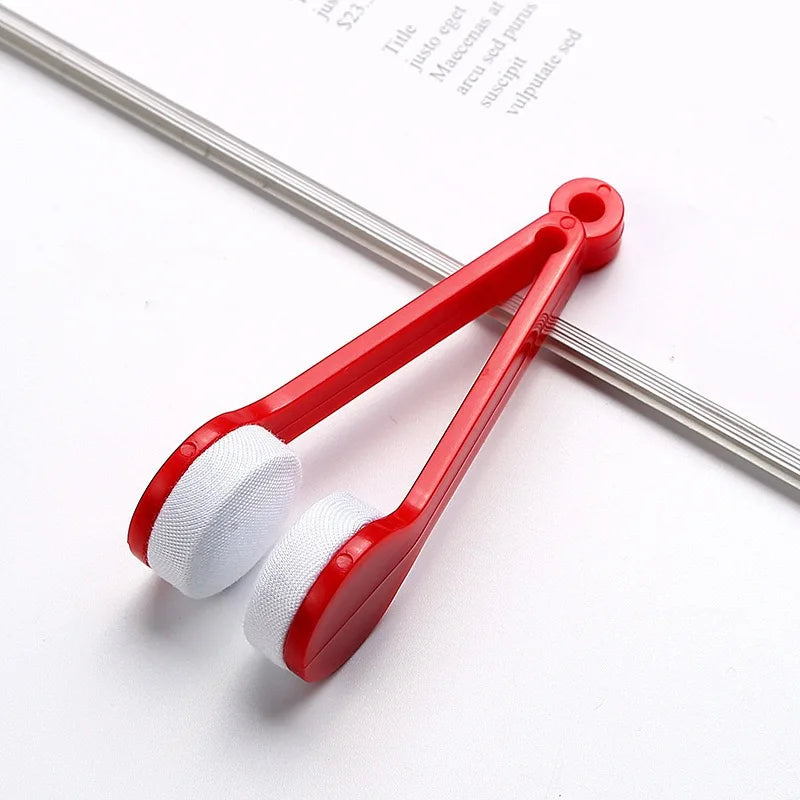 Suede Portable Glasses Cloth Handy Cleaning Wiping Tool with Clip Scratch-Free Lens Care
