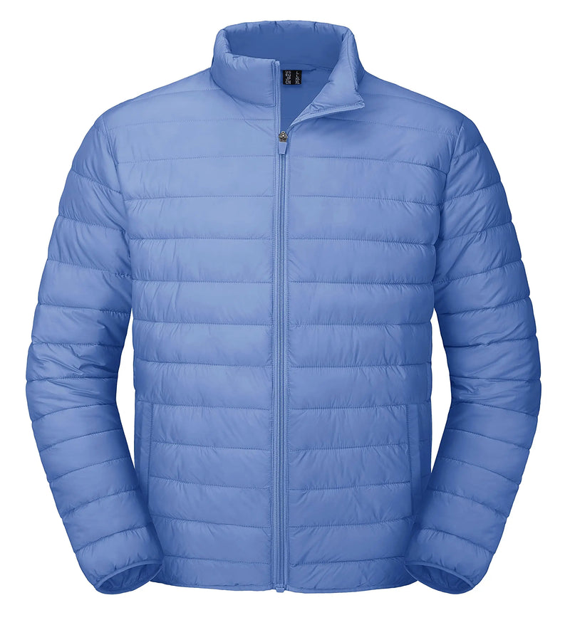TACVASEN Men's Winter Puffer Quilted Lightweight Waterproof Warm Down Jacket Windproof Jacket For Outdoor Wear With 2 Pockets