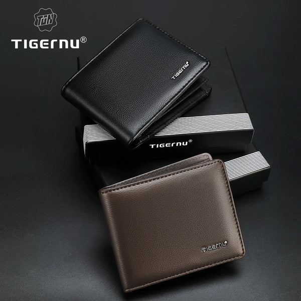 Tigernu Wallets For Man	Soft PU Card Wallet RFID Coin Purse Light Card Holder As Gifts Men's Wallets Waterproof Card Bags Mini