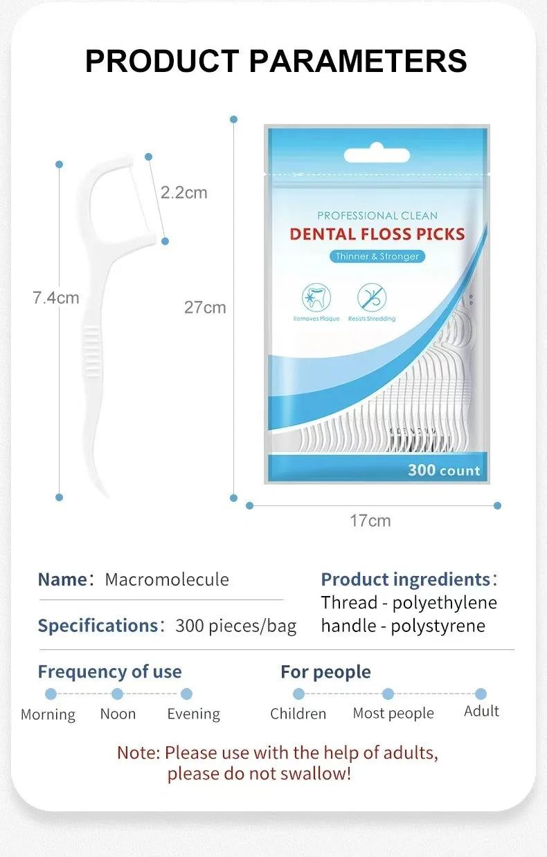 600/300/150/50pcs Ultra-Fine Toothpicks, Home Set, Portable and Disposable Care Floss- Deep Cleaning for Oral Care