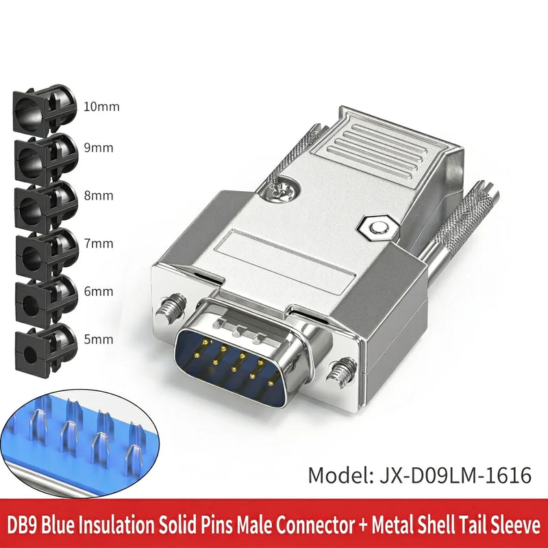 DIVEDEER Industrial DB9 Male & Female Connectors 9-Pin RS232/485 Serial Port COM Adapter Plug