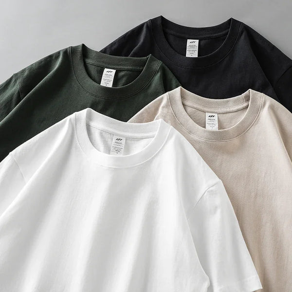 DUKEEN 8.1Oz 230gsm Men's Pure Cotton T Shirts 2025 Summer New Oversizes Solid Color T-Shirts for Men and Women Customizable