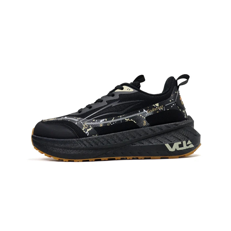 Men Sports Shoes Breathable Mesh Lightweight Outdoor Fitness Shoes New Thick Soled Fashionable Lace Up Jogging Shoes for Men
