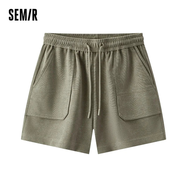 ខោខ្លីនារី Semir ឆ្នាំ ២០២៦ ចង្កេះយឺតប៉ាក់ត្រង់រលុងស្ទីលកីឡាម៉ូដធម្មតា