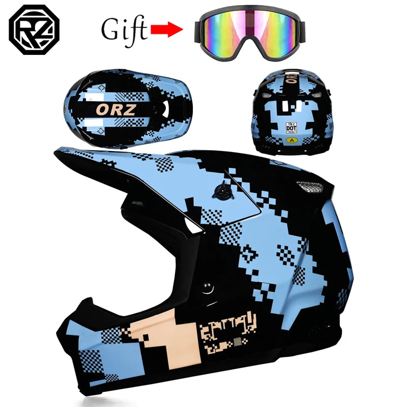 ORZ Motorcycle helmet children off-road helmet bike downhill AM DH cross helmet capacete motocross casco