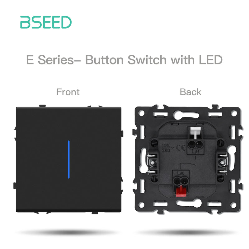 BSEED 1/2Gang Wall Light Switch USB Type-C Socket Module Part Internet TV Telephone Socket Part Plastic Frame Free Combination