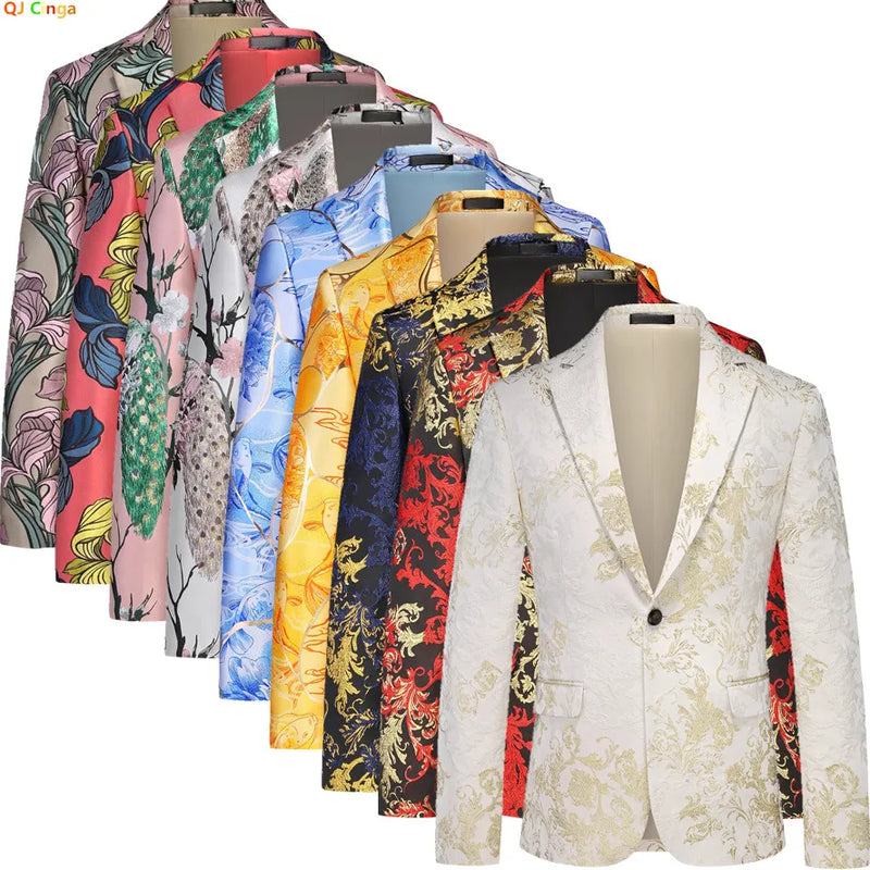 Men's Red Single-Button V-Neck Suit Jacket, Asian Sizing Long Sleeve Coat, Wedding Party Wear Blazers. 2026 New