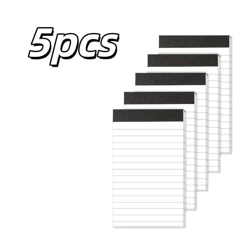 5pcs 30-Sheet A7 Ruled Notebook – Pocket-Sized Notepad for Journaling, Notes, Meetings & School, Portable