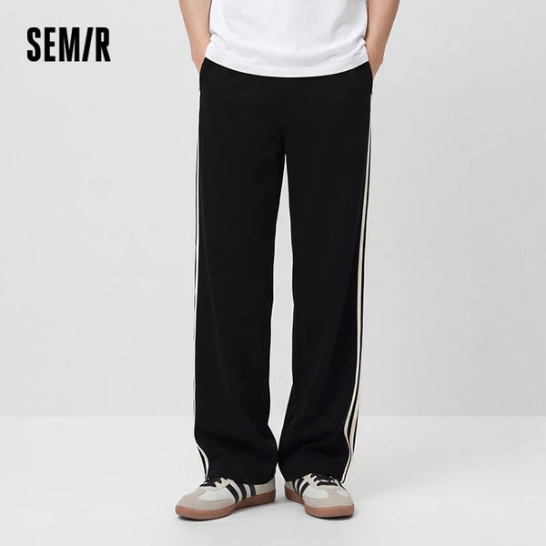 ខោបុរស Semir ធម្មតា បែបកីឡា រលុង រាងកោង ពណ៌ ប្លុកចំហៀង ខ្សែចង ចង្កេះយឺត ម៉ូដរដូវក្តៅ ឆ្នាំ២០២៦