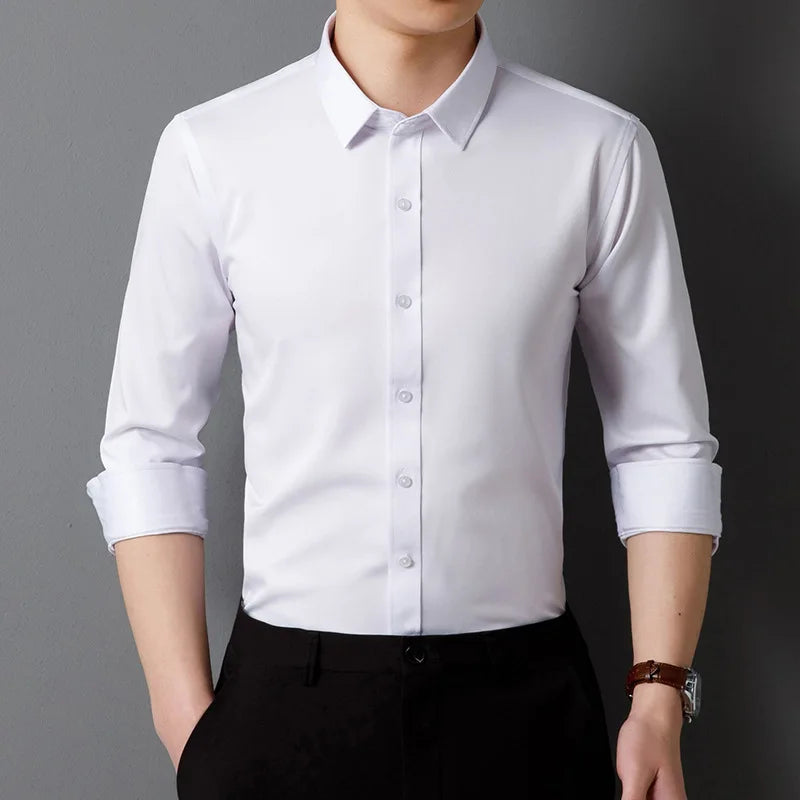 Deep Purple Men's Dress Shirt, Perfect for Weddings, Parties, Business Events, and Performances. White,Black,Blue,Red,Gray,Pink.