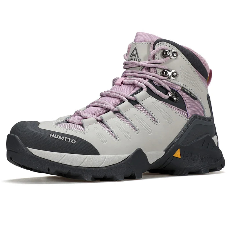 HUMTTO Non-slip Hiking Boots Leather Women's Sports Shoes Winter Outdoor Safety Sneakers Breathable Trekking Shoes for Women