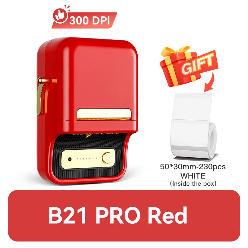 NiiMbot B21 B21 PRO Bluetooth Adhesive Label Printers Mini Thermal Printer Wireless Barcode Label Maker for Office Clothing